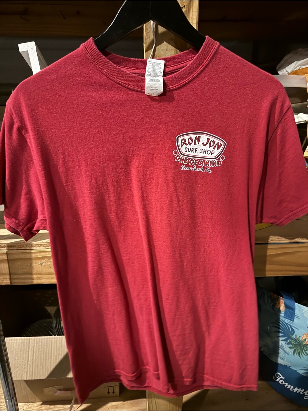 Ron Jon Red Short Sleeve Surf Shop Logo Tee